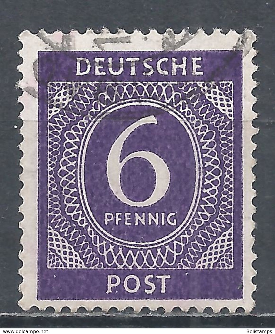 Germany 1946. Scott #535 (U) Numeral Of Value * - Oblitérés