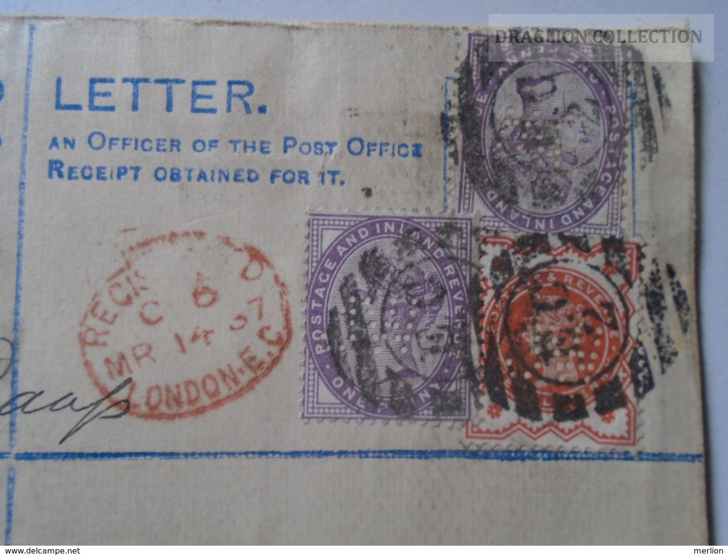 J223.3 UK Registered Letter  1887 LONDON E.C. To Altona Hamburg  Germany - Covers & Documents