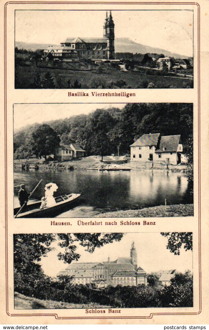 Staffelstein, Basilika Vierzehnheiligen, Hausen, Schloss Banz, Feldpost 1916 - Staffelstein