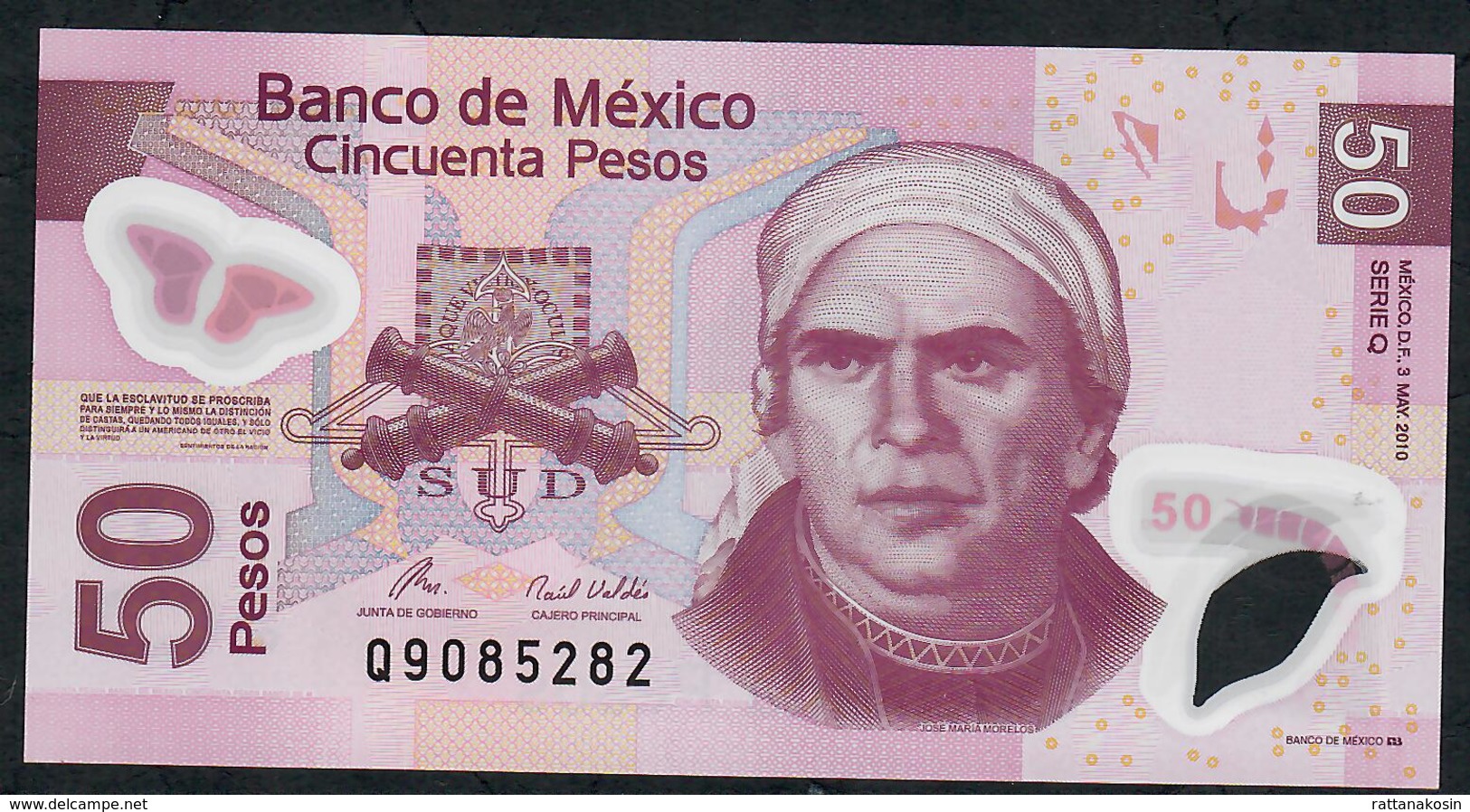 MEXICO P123k 50 PESOS 3.5.2010 Serie Q     UNC. - Mexique