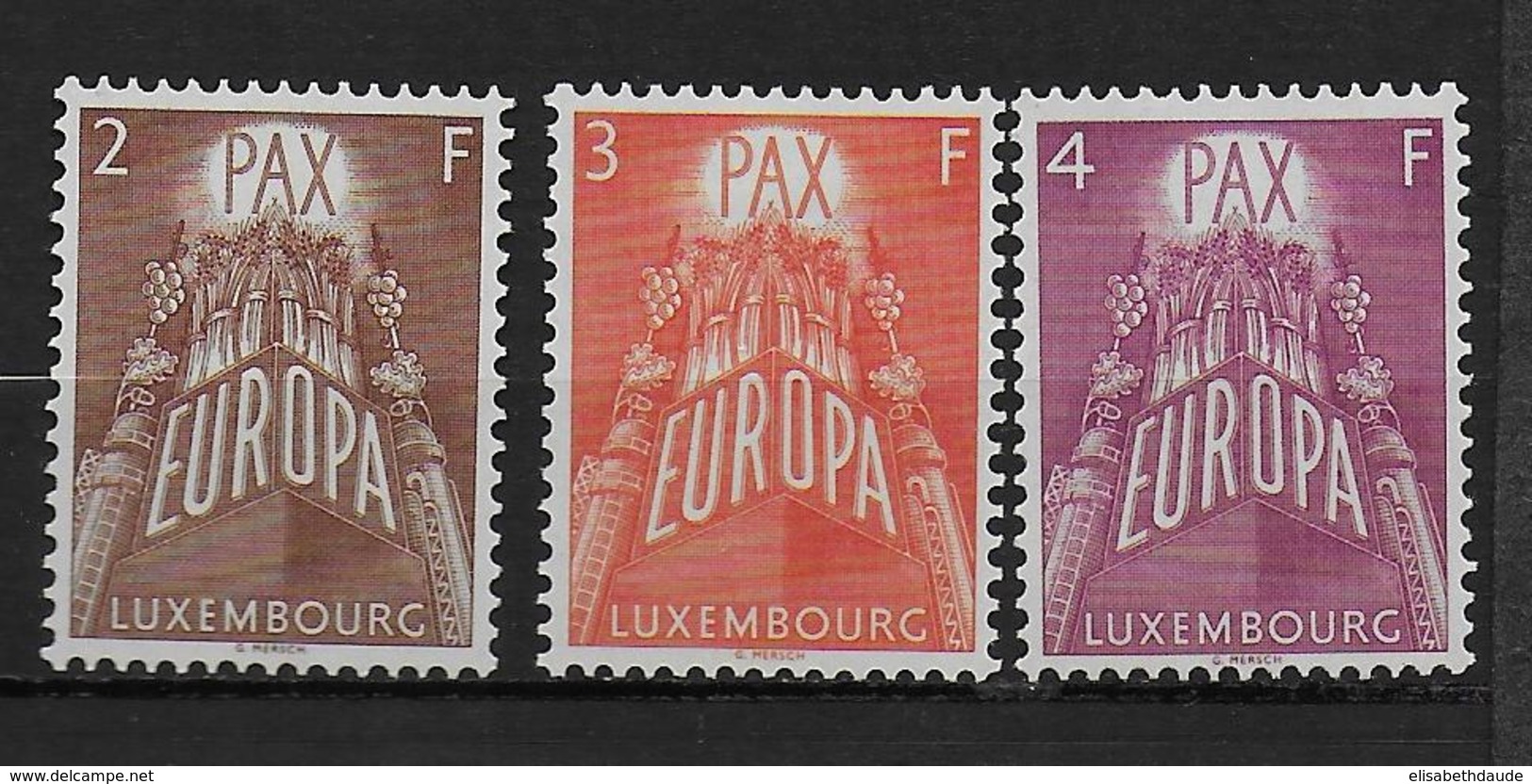 LUXEMBOURG - 1957 EUROPA - YVERT N° 531/533 * / MLH  - COTE = 150 EUR. - Ungebraucht