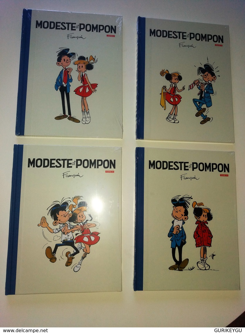 MODESTE Et POMPON Franquin Tome 1.2.3.4 Dupuis NEUF Sous Blister Dos Toilés Luxe Gaston Lagaffe - Gaston