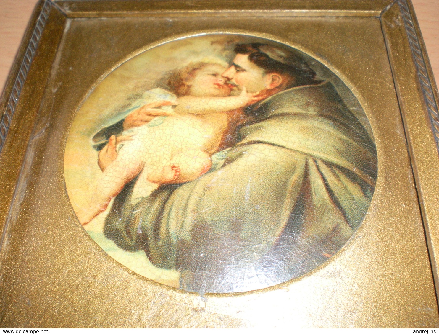 Jesus, The Holy Painting On A Can Of Plate, I Do Not Think It Is Hand-painted, So This Is The Price It Is Old - Etains