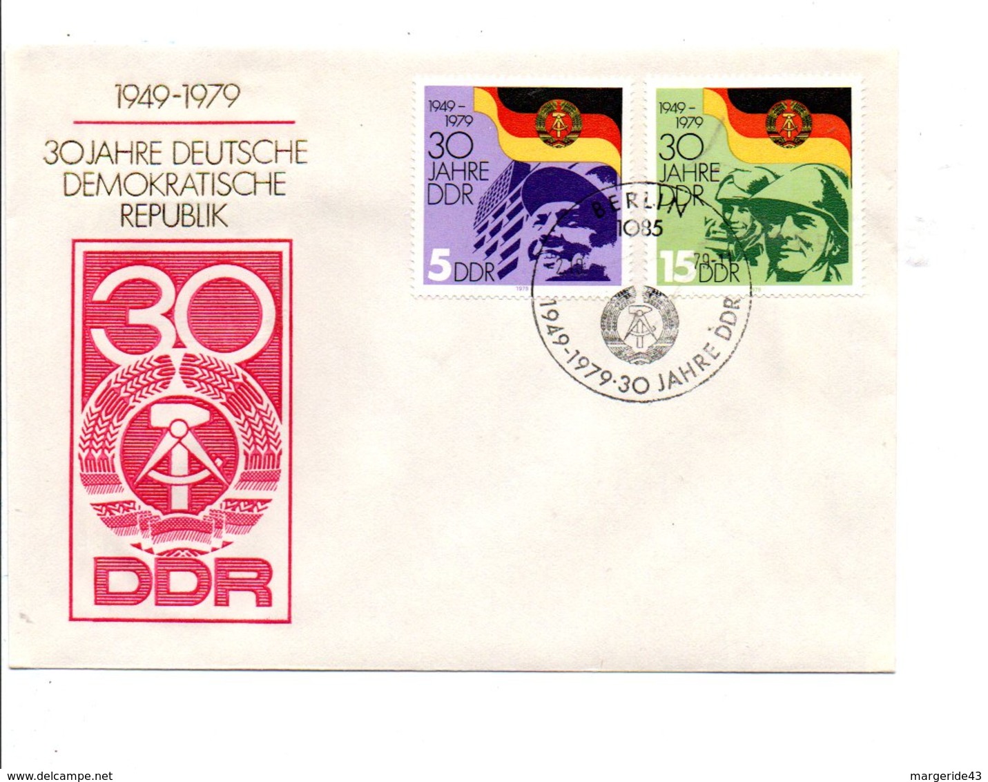 ALLEMAGNE RDA DDR FDC 1979 30 ANS DE LA RDA - Other & Unclassified