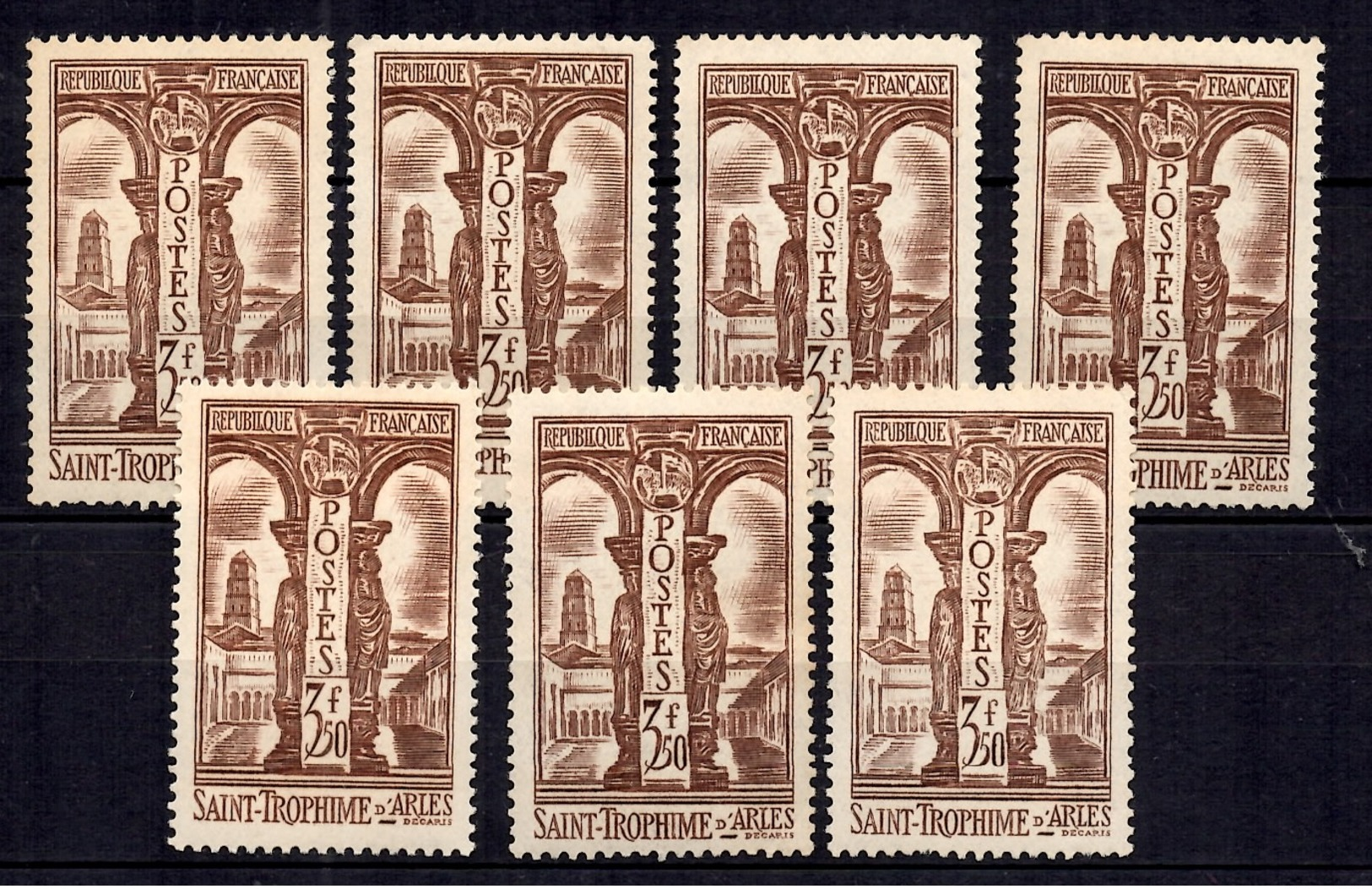 France YT N° 302 Sept Timbres Neufs ** MNH. Gomme D'origine. TB. A Saisir! - Neufs