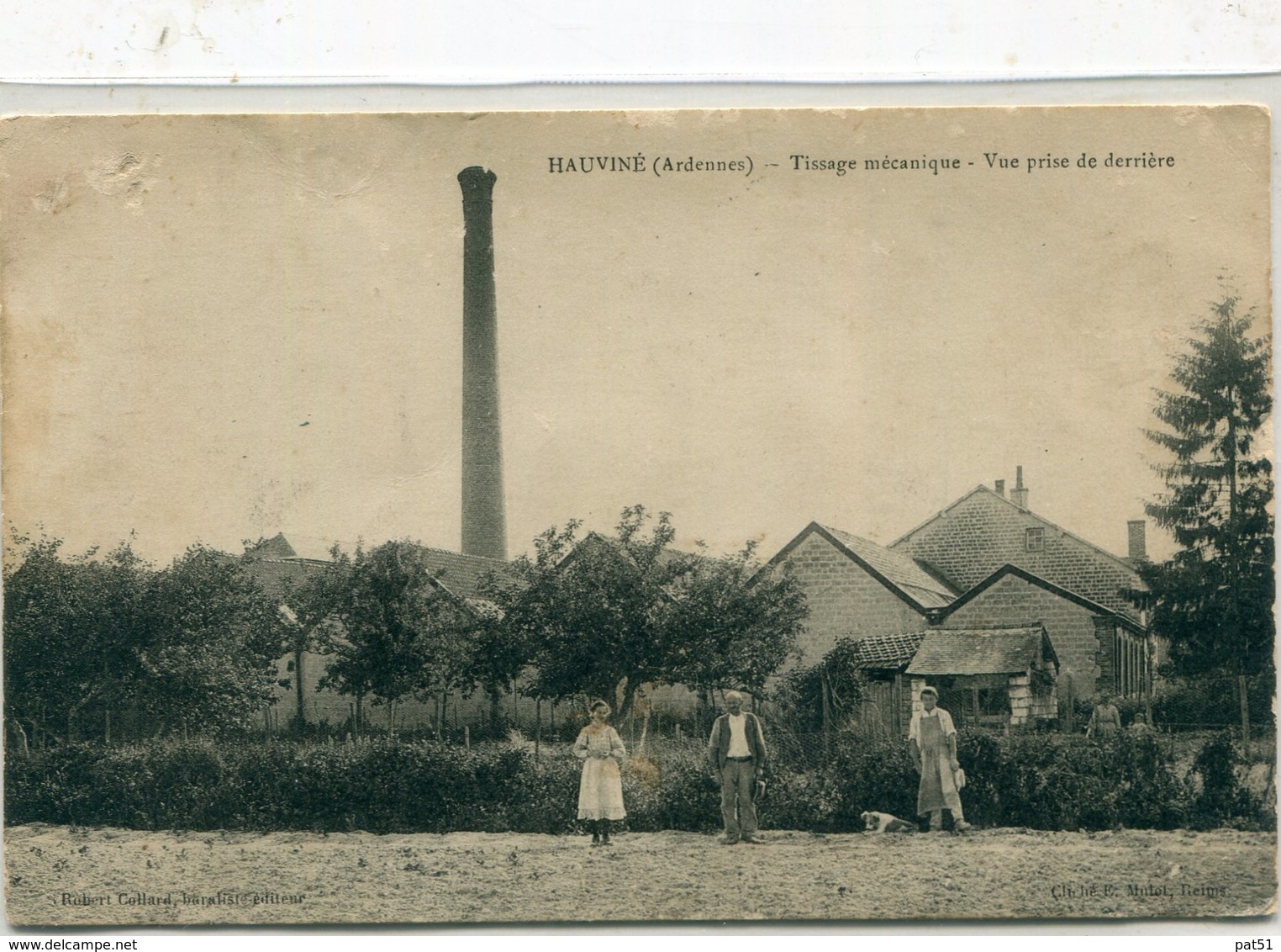 08 - Hauviné : Tissage Mécanique - Vue Prise De Derrière - Autres & Non Classés