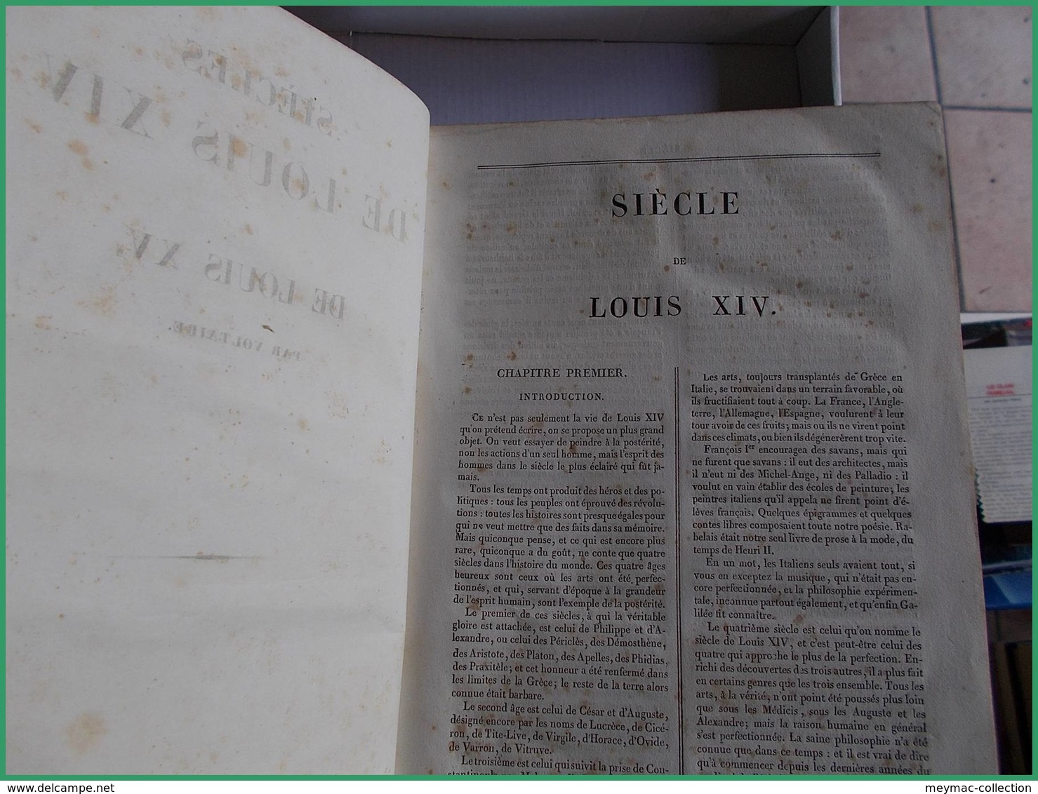 SIECLES LOUIS XIV Et LOUIS XV VOLTAIRE Chez PANCKOUCKE 1838 Roi Soleil Livre De Prix Marc Dastés Batignolles Paris - Histoire