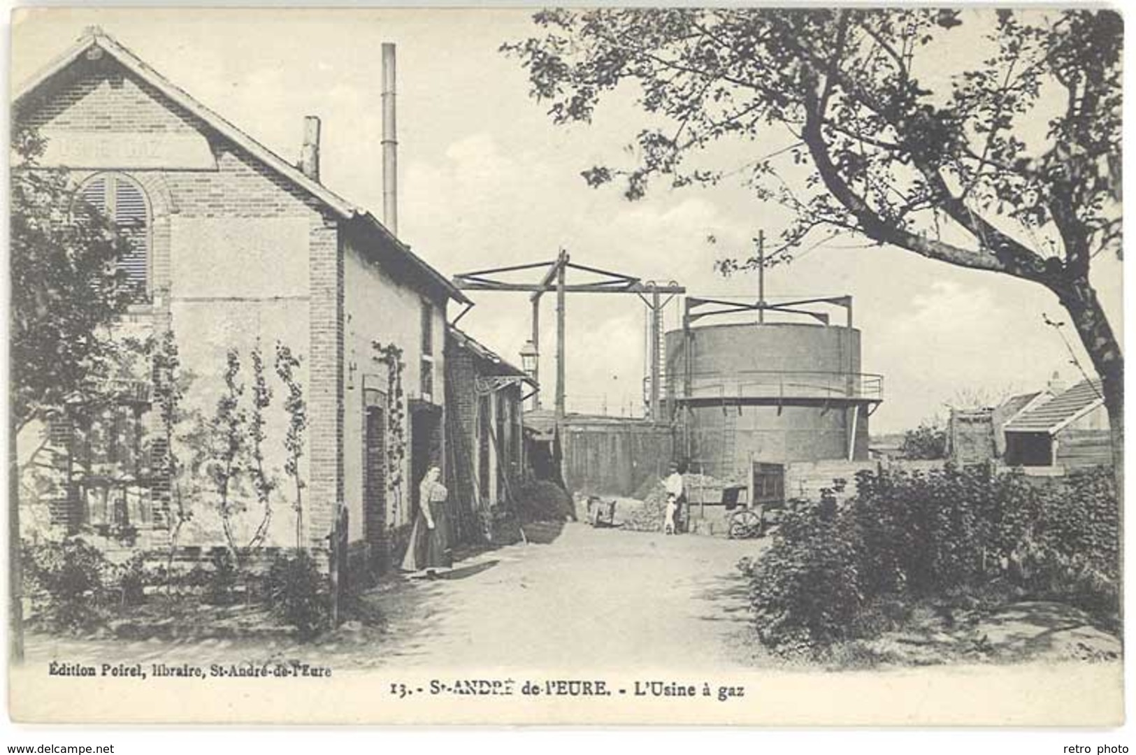 Cpa Saint André De L'Eure - L'Usine à Gaz - Autres & Non Classés