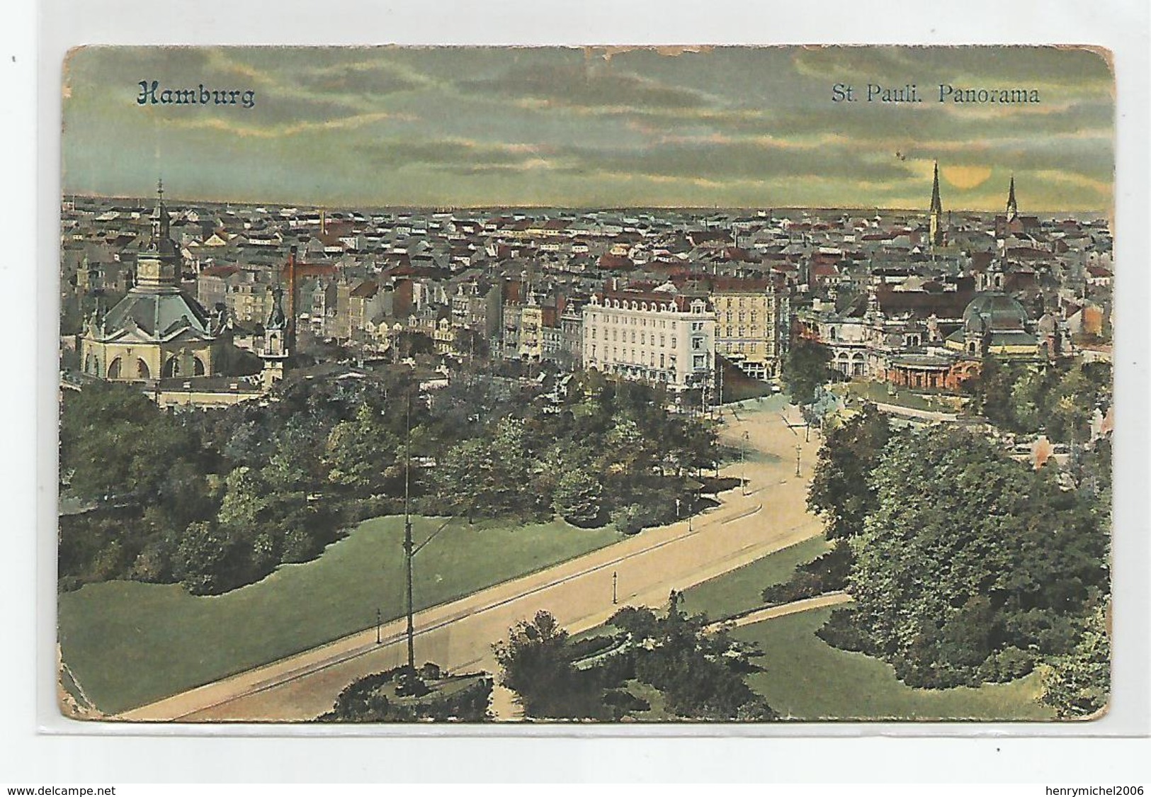 Allemagne Germany Hambourg Hamburg St Pauli Panorama 1915 - Sonstige & Ohne Zuordnung
