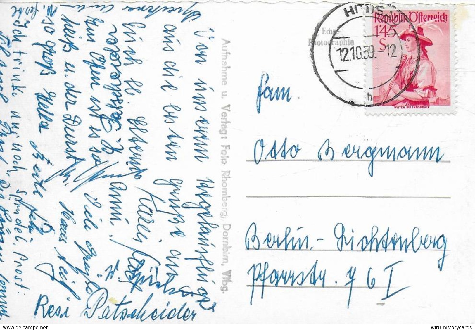 AK 0055  Sibratsgfäll - Pension Mennel Mit Bullersch Und Winterstaude Um 1950 - Bregenzerwaldorte