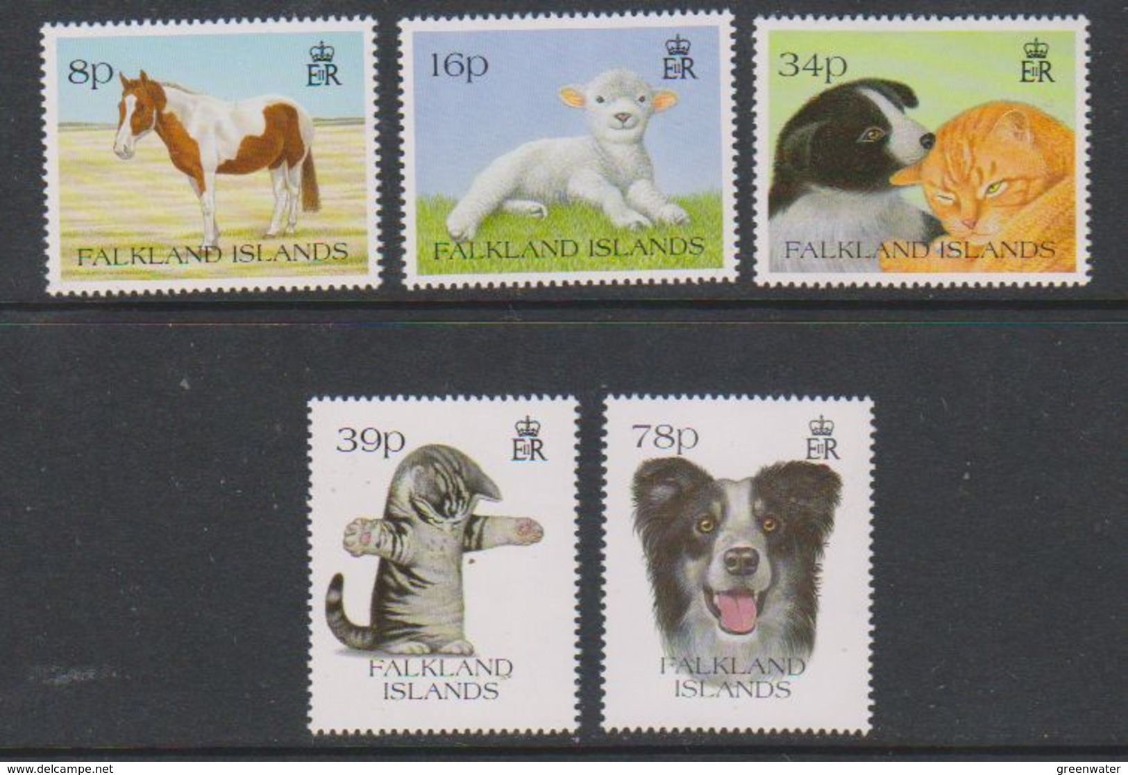 Falkland Islands 1993 Pets 5v ** Mnh (40957) - Falklandeilanden