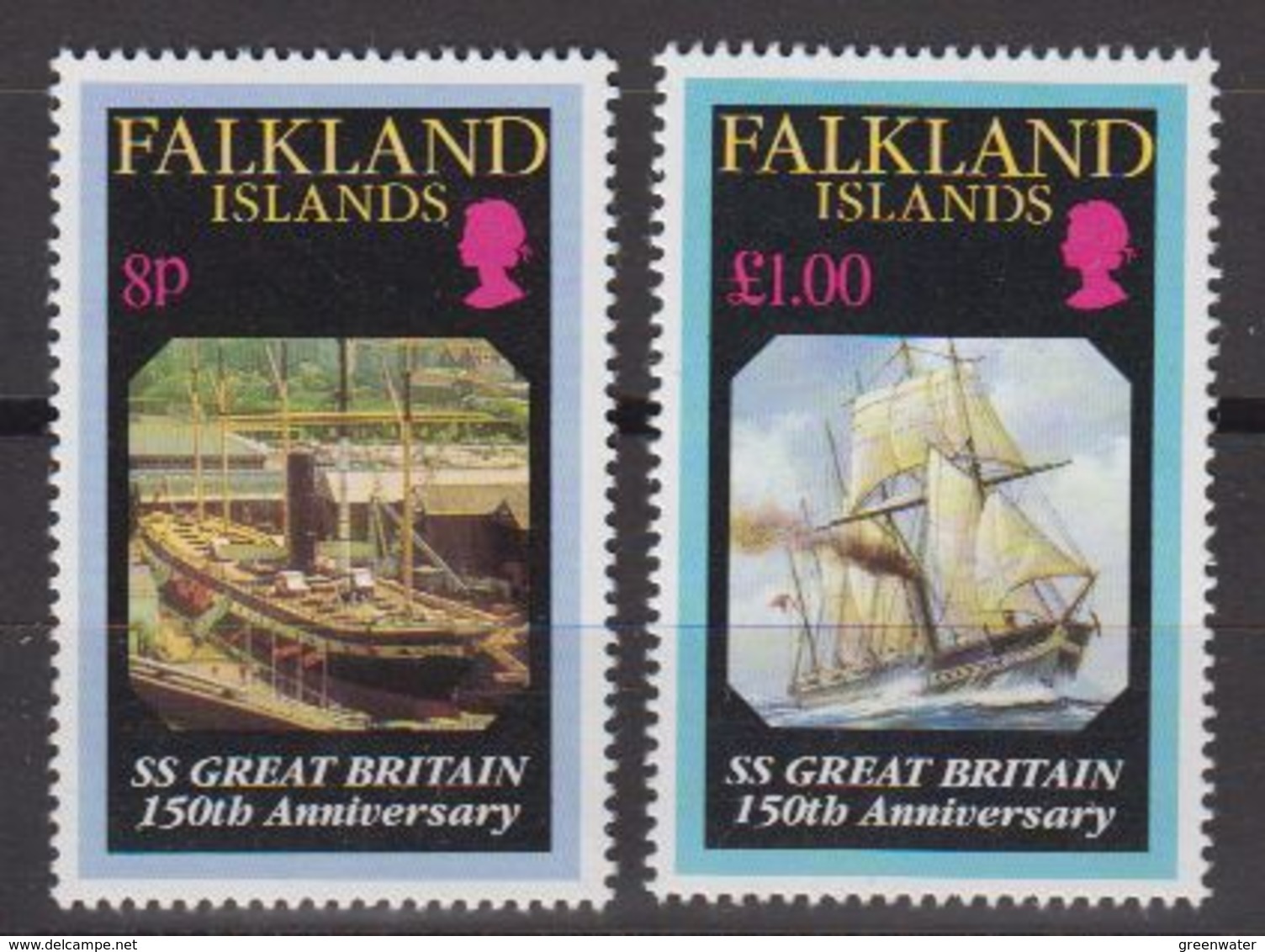 Falkland Islands 1993 SS Great Britain 2v ** Mnh (40958) - Falklandeilanden