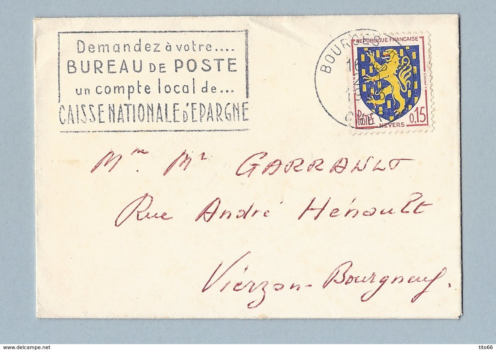 N° 1354 Sur Seul Sur Enveloppe  Mignonnette Correspondance Carte De Visite Avec Vœux Pour 1963 Du 2/1/63 - 1921-1960: Période Moderne