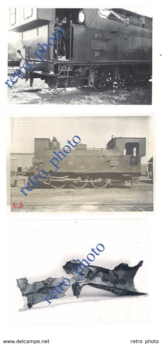 Lot 28 Photos Catastrophe Ferroviaire, Train Contre Autobus à Châteauneuf Les Martigues, 1936 - Trains