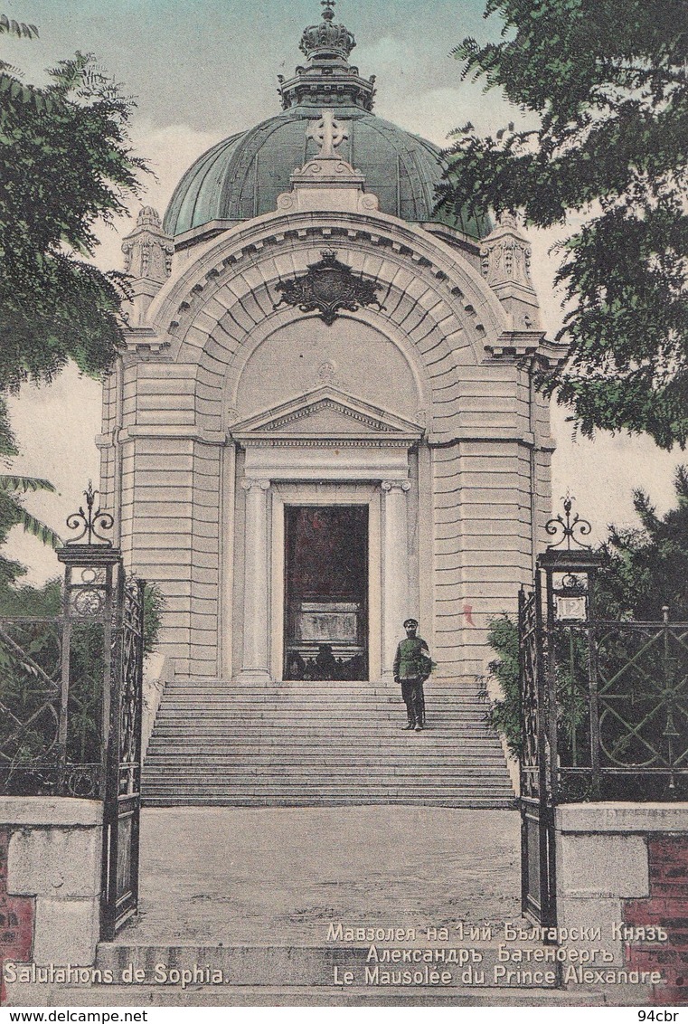 CPA (  BULGARIE ) Salutations De Sophia  Le Mauselée Du Prince Alexandre - Bulgarie