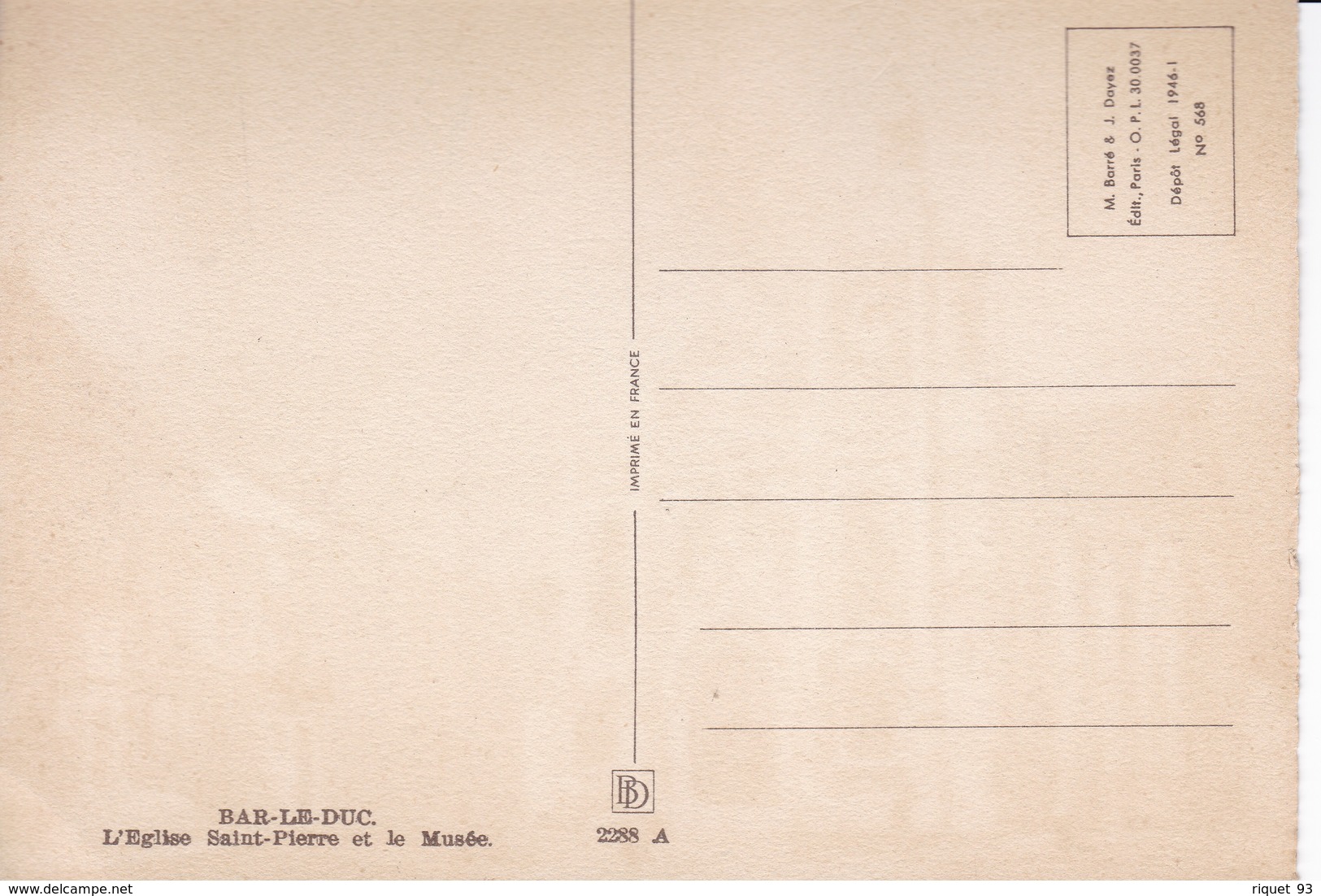 BAR-LE-DUC - L'Eglise Saint-Pierre Et Le Musée - Barday
