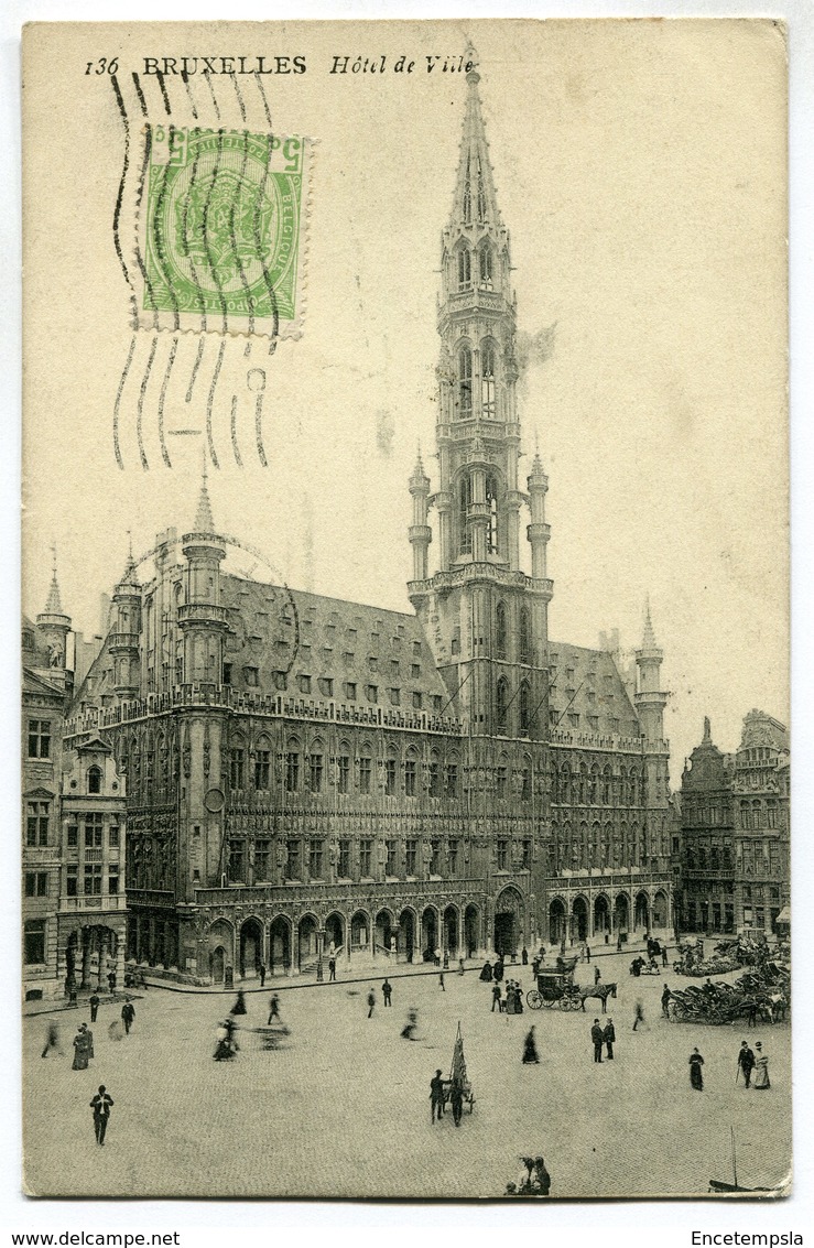 CPA - Carte Postale - Belgique - Bruxelles - L'Hôtel De Ville (SV5968) - Monumenten, Gebouwen