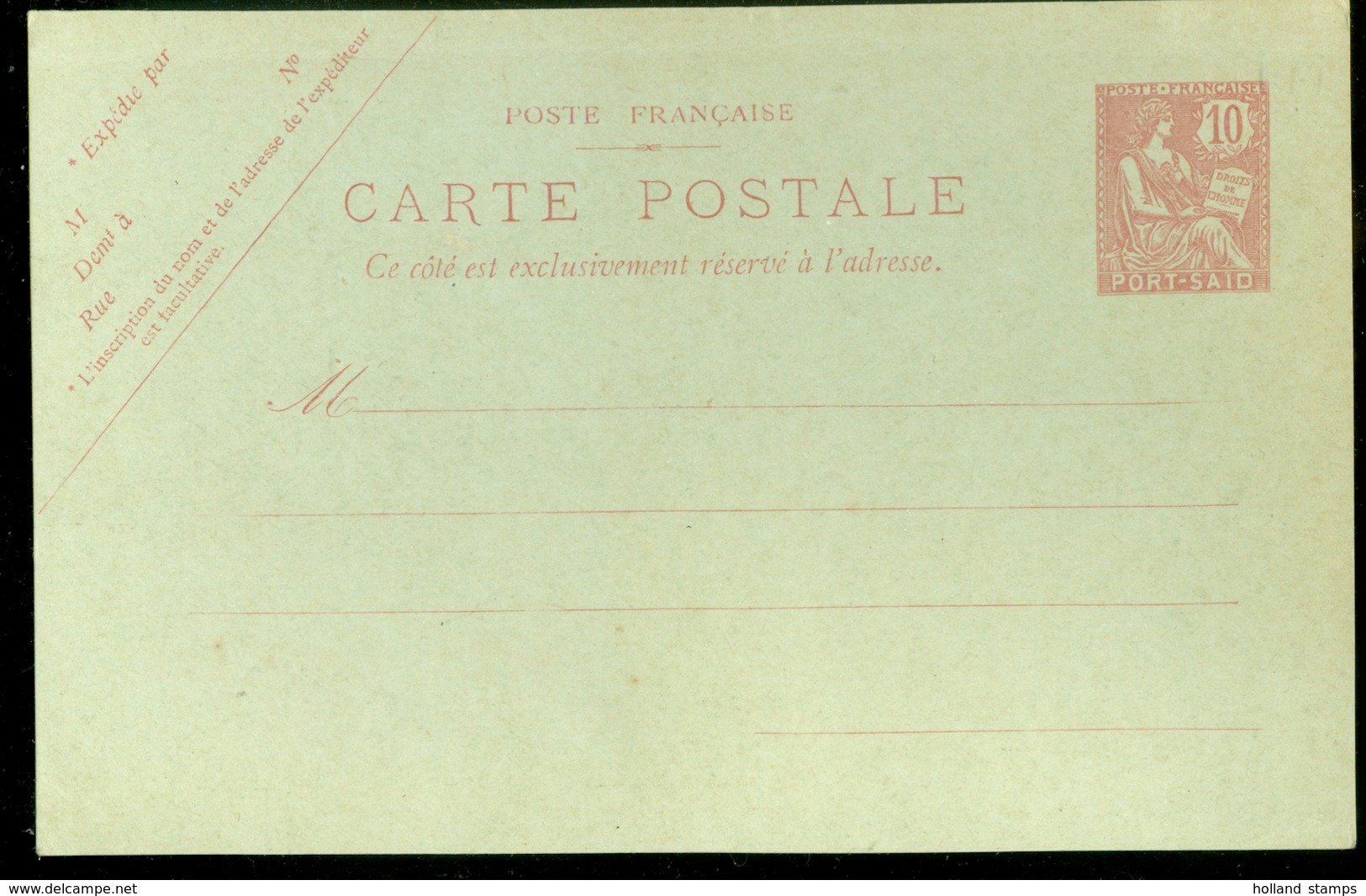 Port-Saïd Carte Postale * Michel P3 * Neuf   (11.445d) - Brieven En Documenten