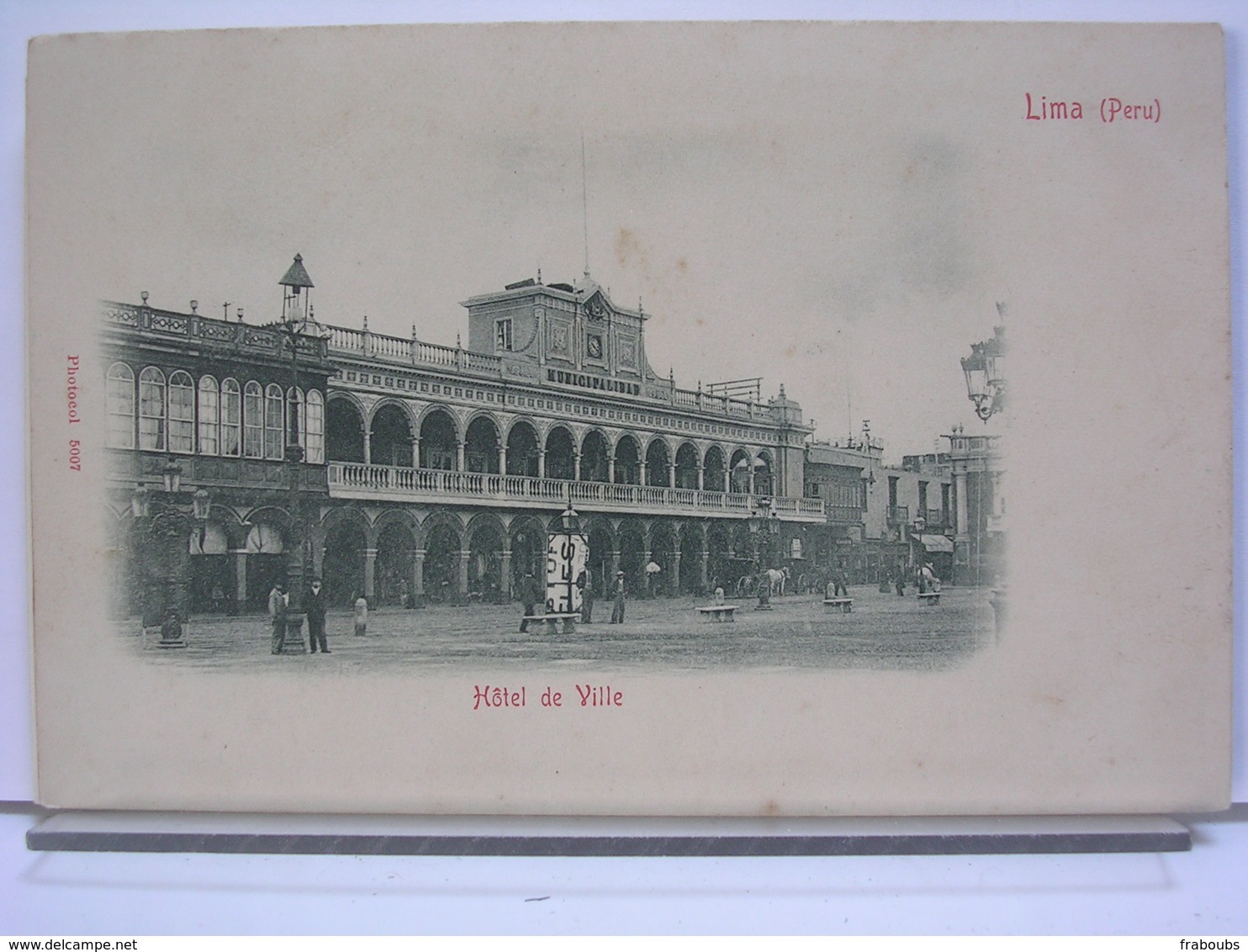 PEROU - LIMA - HOTEL DE VILLE - ANIMEE - DOS SIMPLE - Pérou