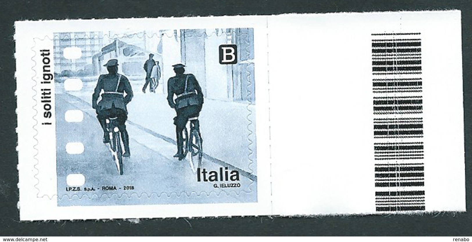 Italia, Italy, Italien, Italie 2018; Due Carabinieri In Bicicletta Perlustrano La Città, 2 Carabinieri By Bicycle. - Ciclismo