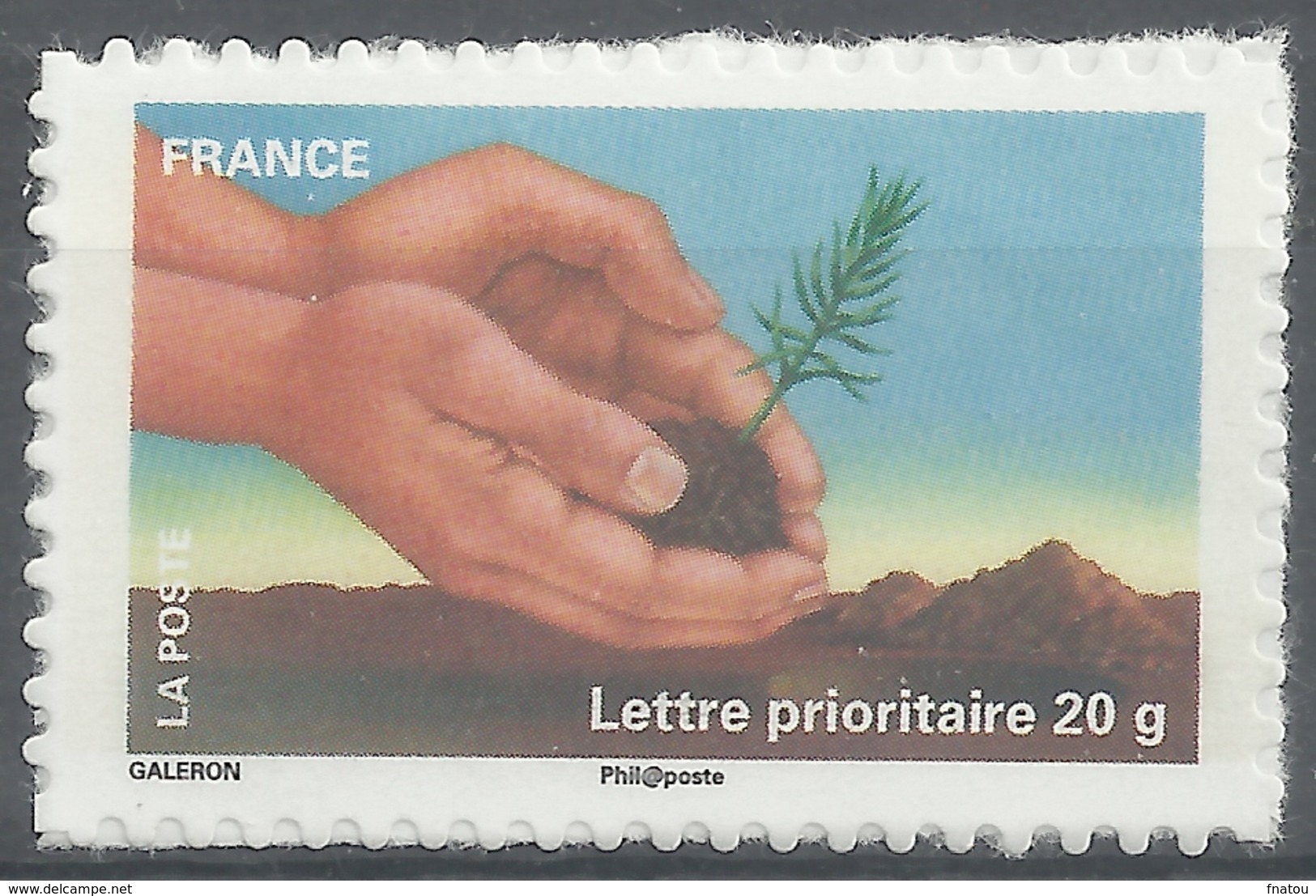 France, Fête Du Timbre, Plantation, 2011 **, TB  timbre Autoadhésif Sur Support Blanc - Unused Stamps