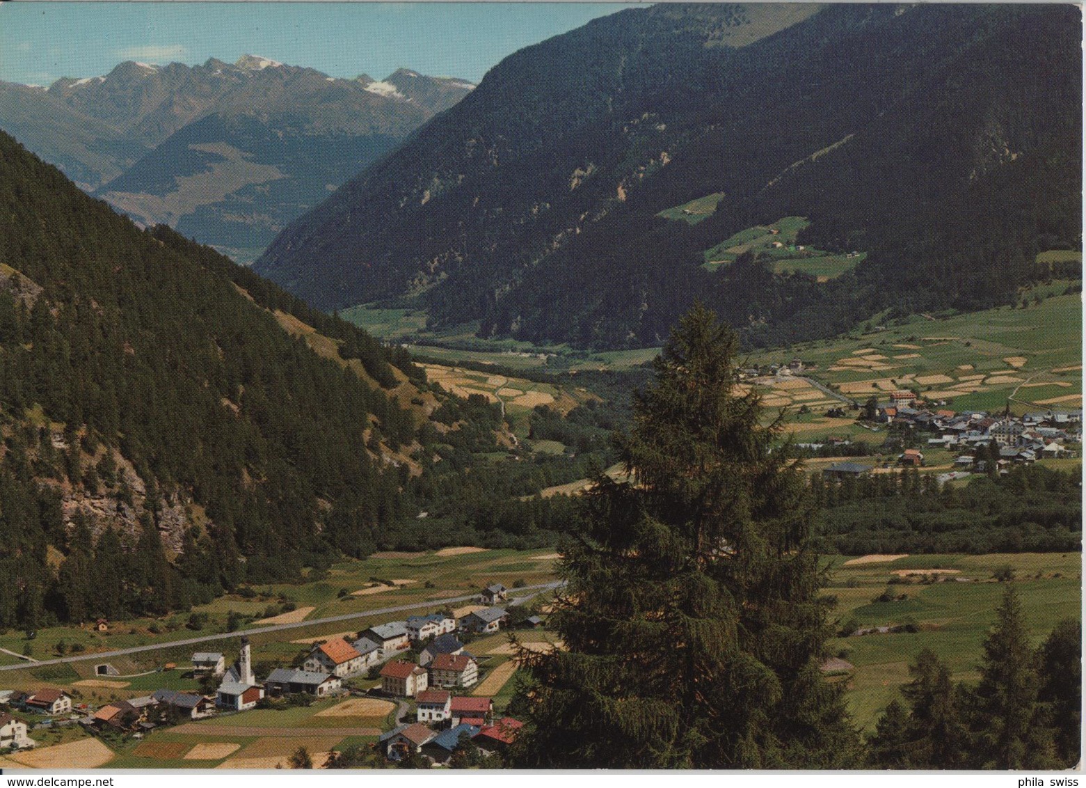 Valchava Und Sta. Maria Im Münstertal Gegen Die Oetztaler-Alpen - Valchava