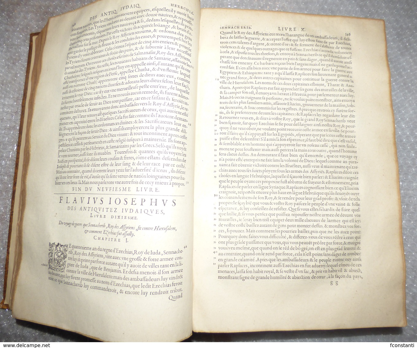 GILBERT GENEBRARD HISTOIRE DE FLAVIUS JOSEPHE SACRIFICATEUR HEBREUX 1609 - Tot De 18de Eeuw