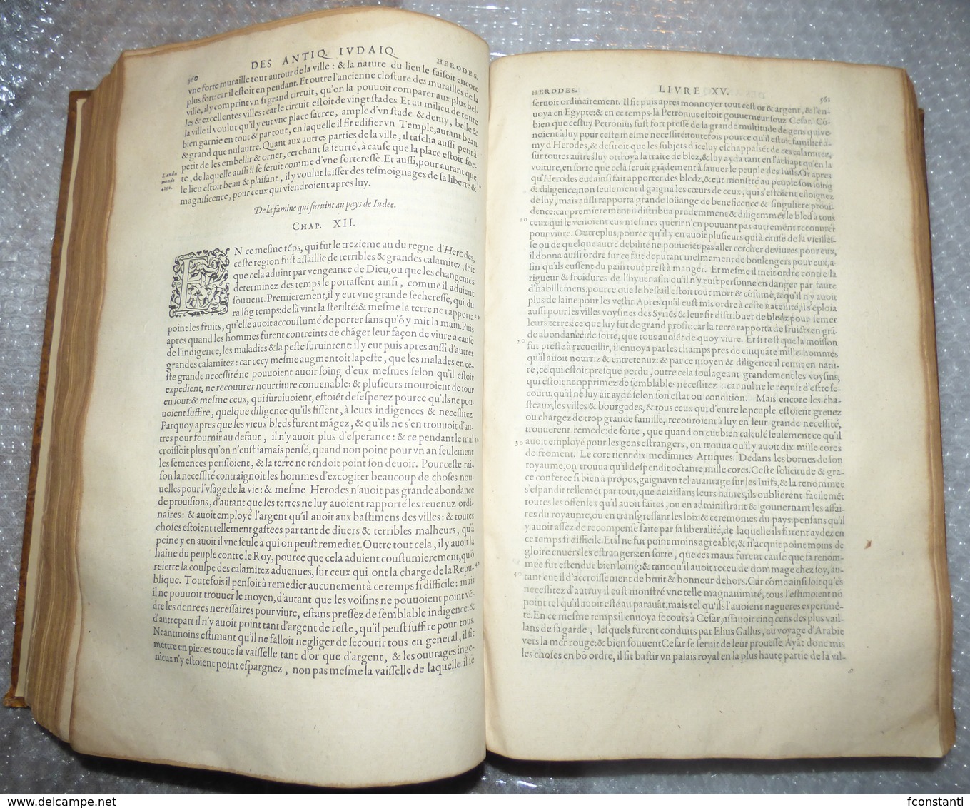 GILBERT GENEBRARD HISTOIRE DE FLAVIUS JOSEPHE SACRIFICATEUR HEBREUX 1609 - Tot De 18de Eeuw
