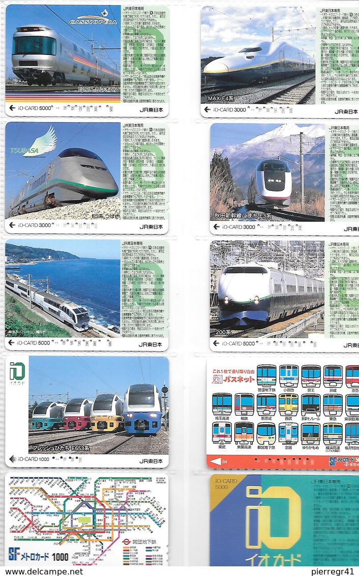 15-TICKETS-TRAIN- Vers 1990-JAPON- MAGNETIQUE-DIVERS-Plastic Fin-TBE - Europa