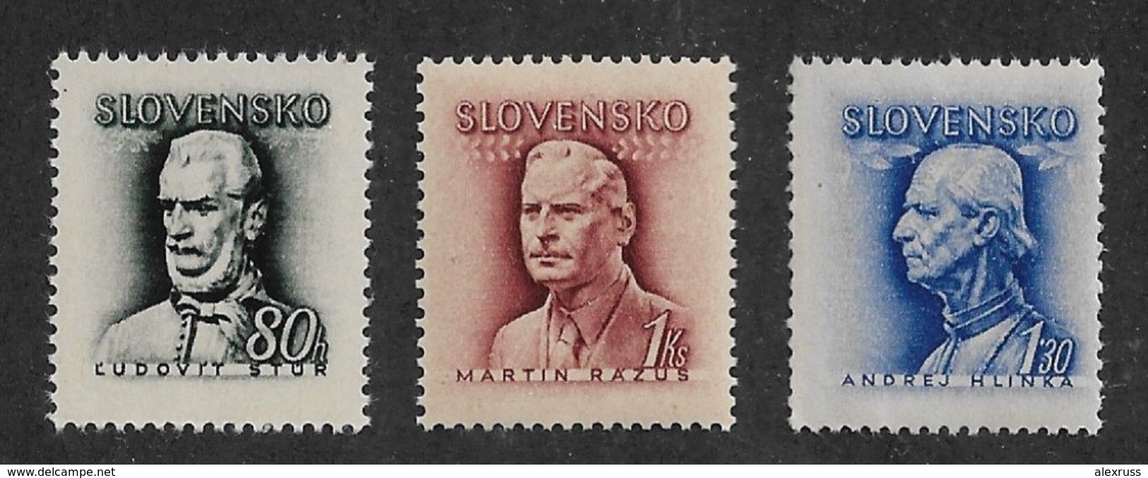 Slovakia 1944, Hlinka Type, Scott # 93-94A,VF-XF MNH** (A-D-st) - Unused Stamps