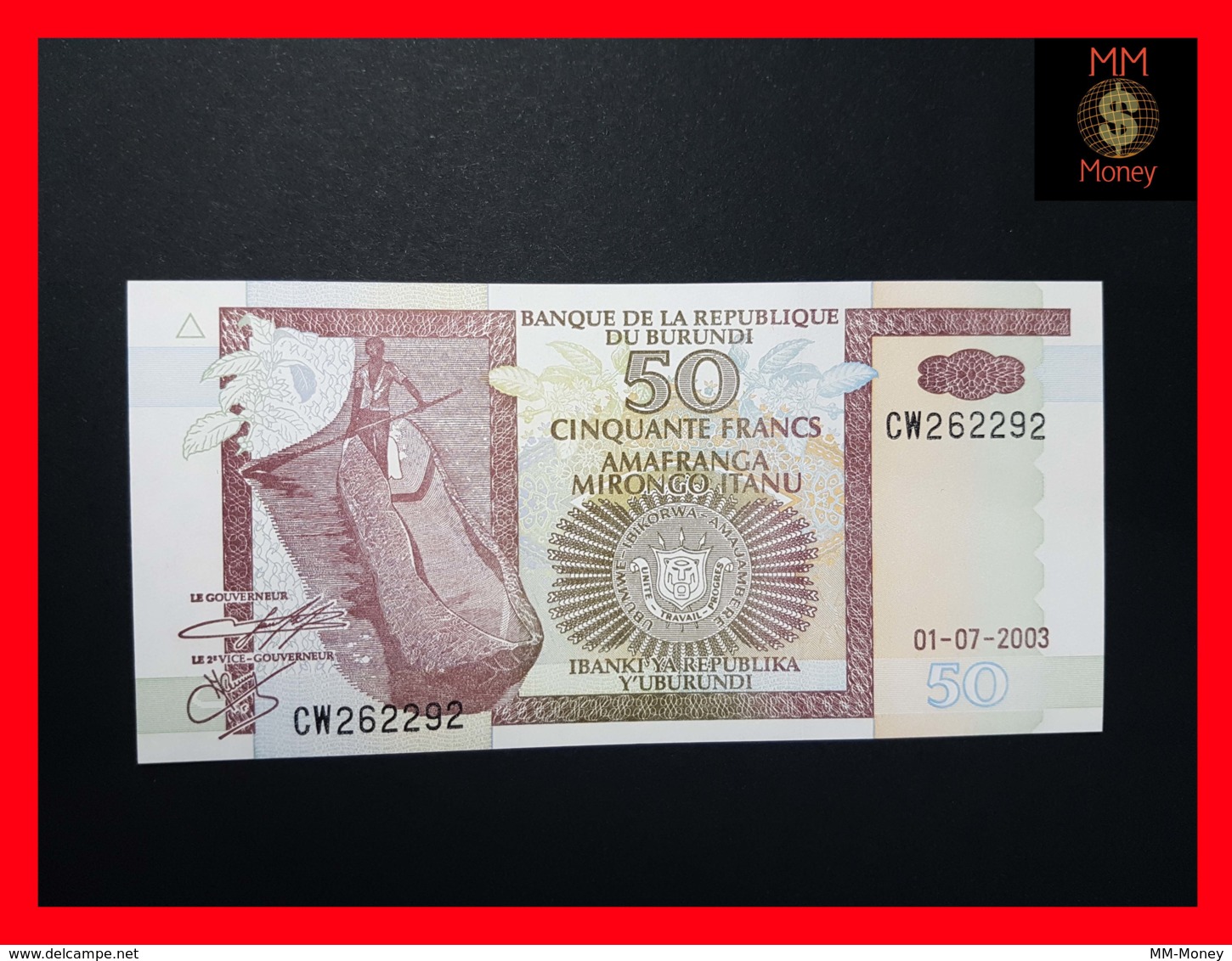 BURUNDI 50 Francs 1.7.2003  P. 36 D  UNC - Burundi