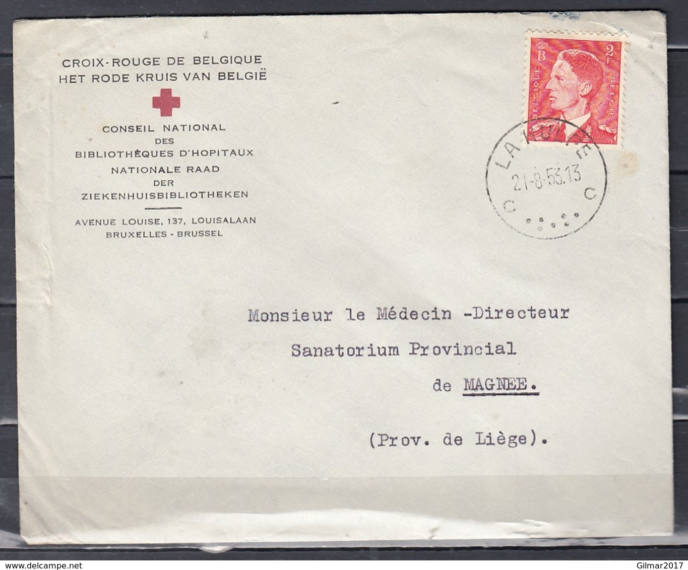 Brief Van La Hulpe Naar Magnee - Lettres & Documents