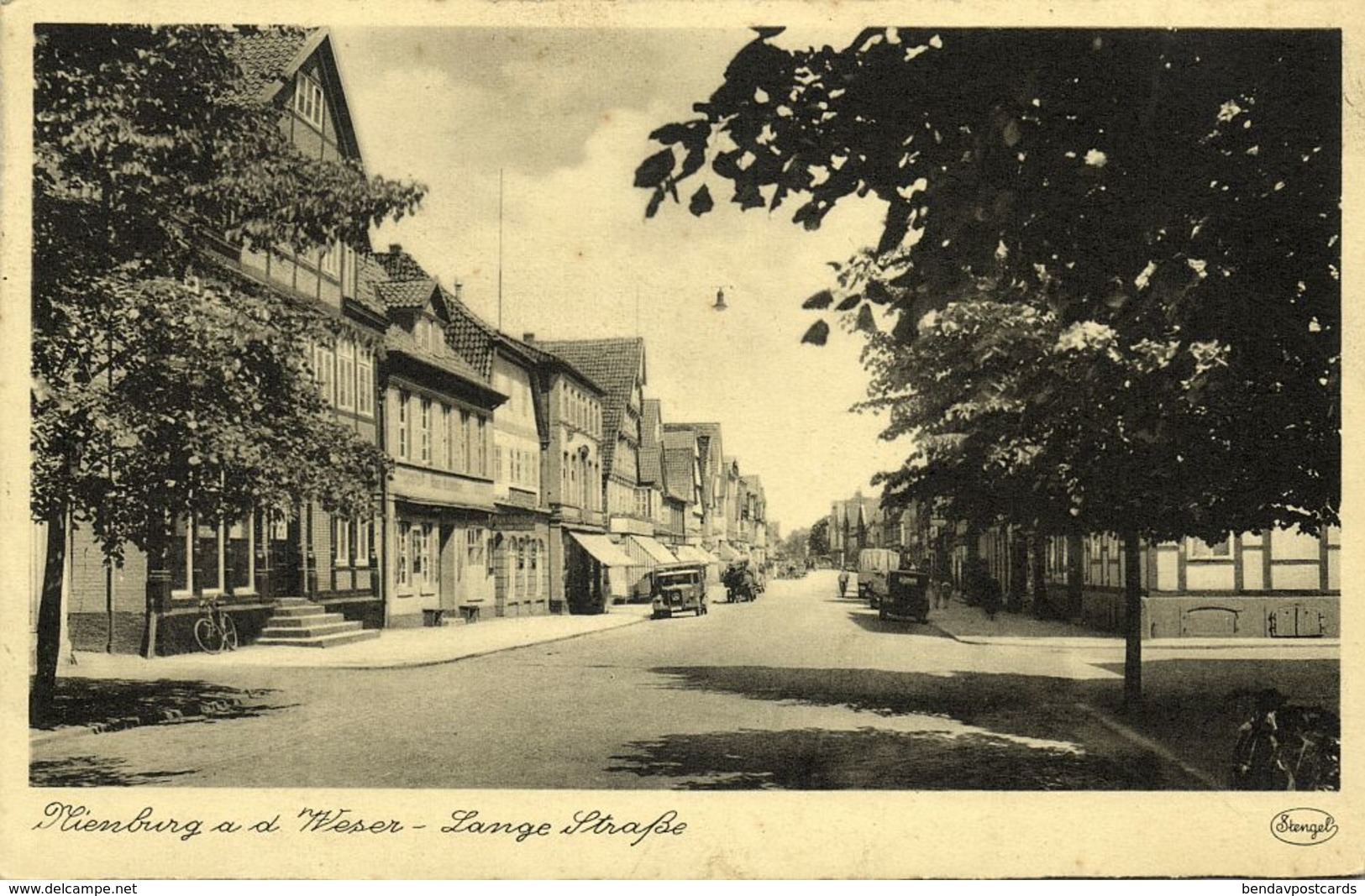 NIENBURG A.d. Weser, Lange Strasse (1930s) AK - Nienburg