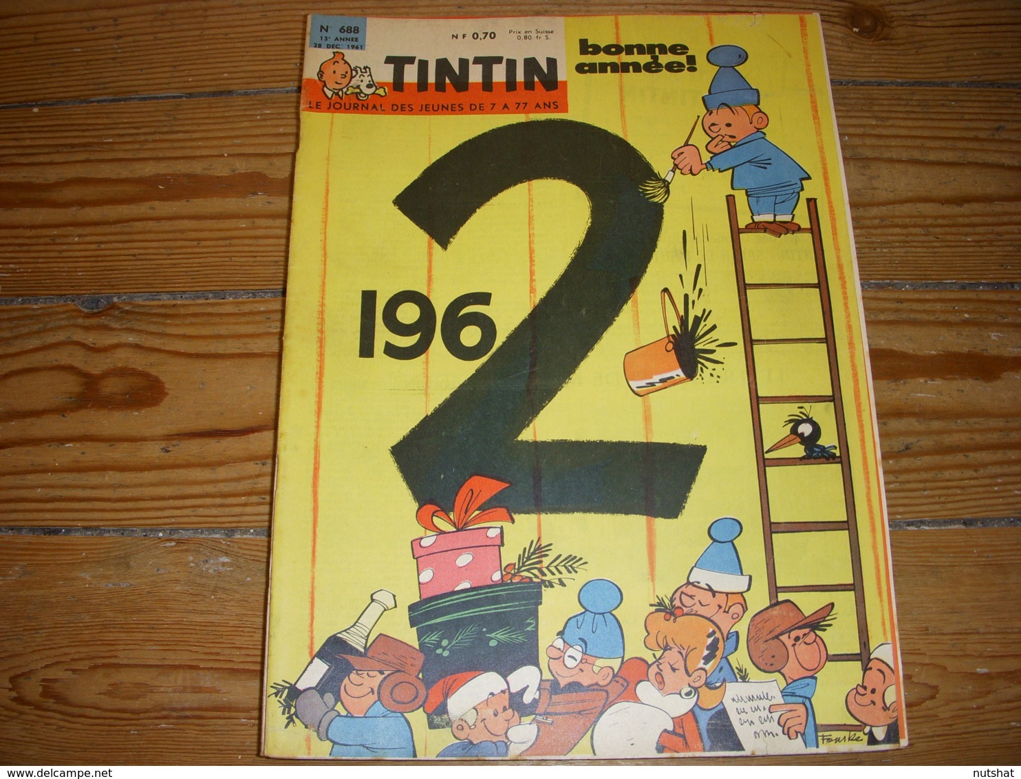TINTIN 688 28.12.1961 HISTOIRE Du CALENDRIER BD BETE Du GEVAUDAN TOUR De CARTES - Tintin