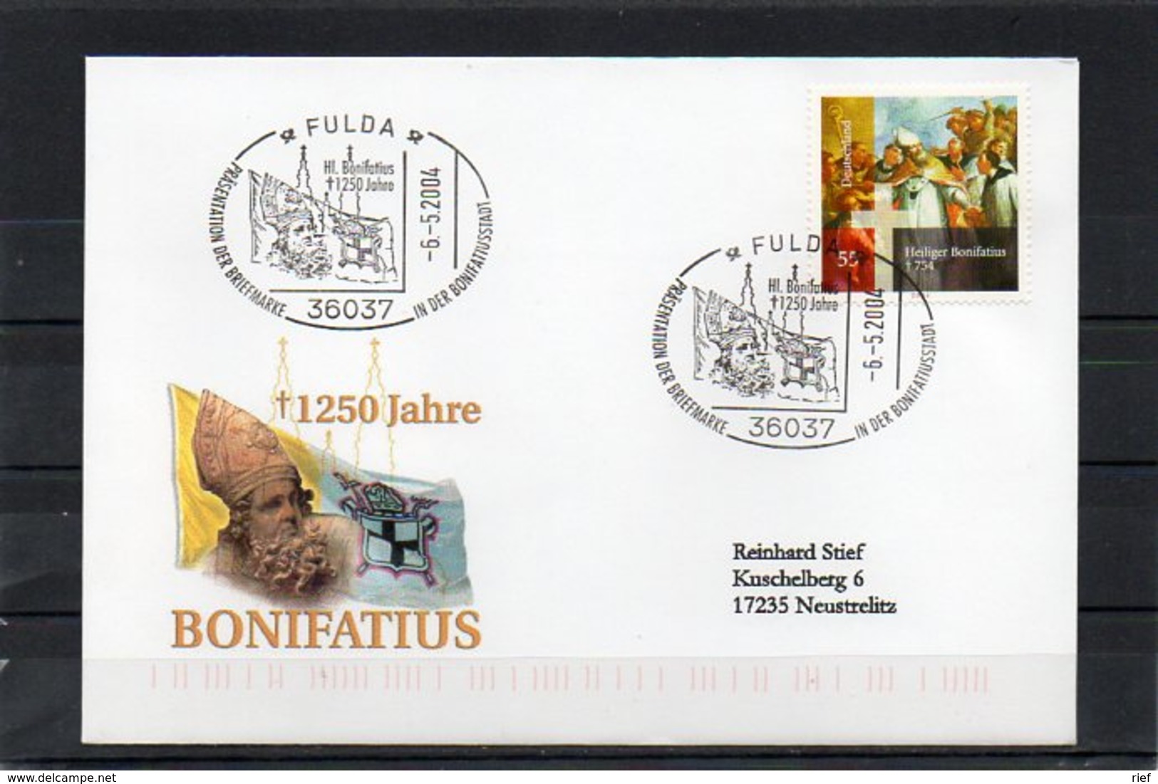Deutschland, 2004, Brief (echt Gelaufen), Sonderstempel "Hl. Bonifatius" - Covers & Documents