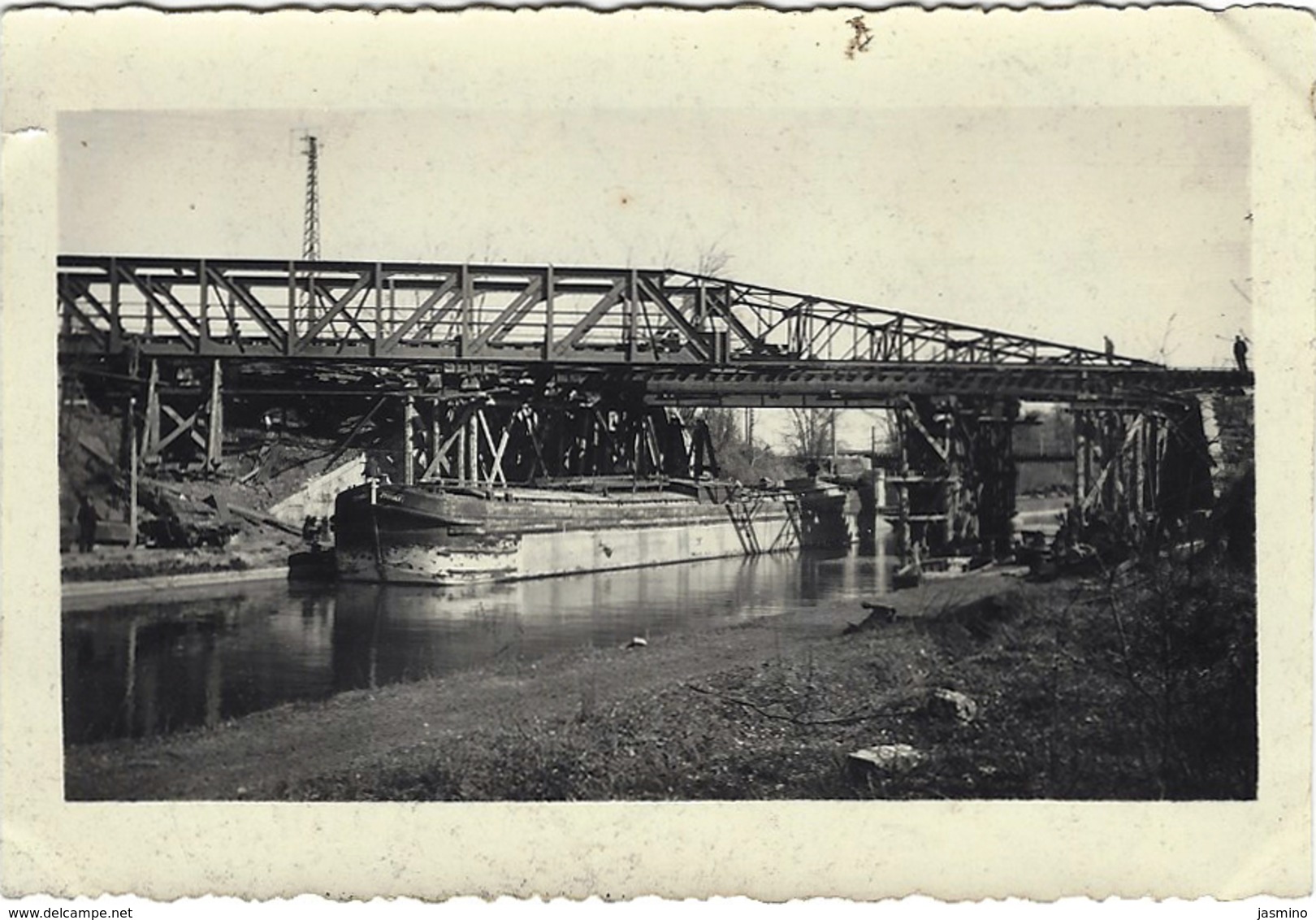 -PHOTOGRAPHIE - Pont De Jussy ,Mardi 8 Avril 1941 - 19h30.(péniche). - Autres & Non Classés