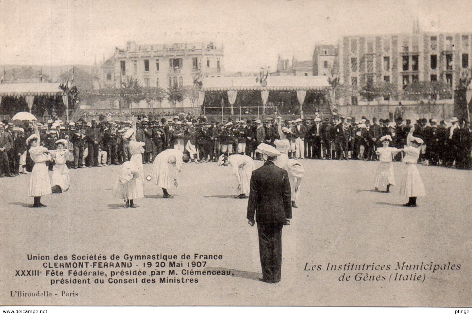 Clermont-Ferrand - Union Des Sociétés De Gymnastique De France, 1907 (Institutrices De Gênes) - Clermont Ferrand