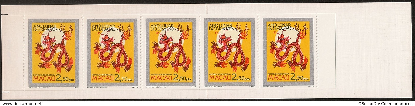 Macau Macao Chine Caderneta 1988 - Ano Lunar Do Dragão - Chinese New Year - Year Of The Dragon - MNH/Neuf - Cuadernillos