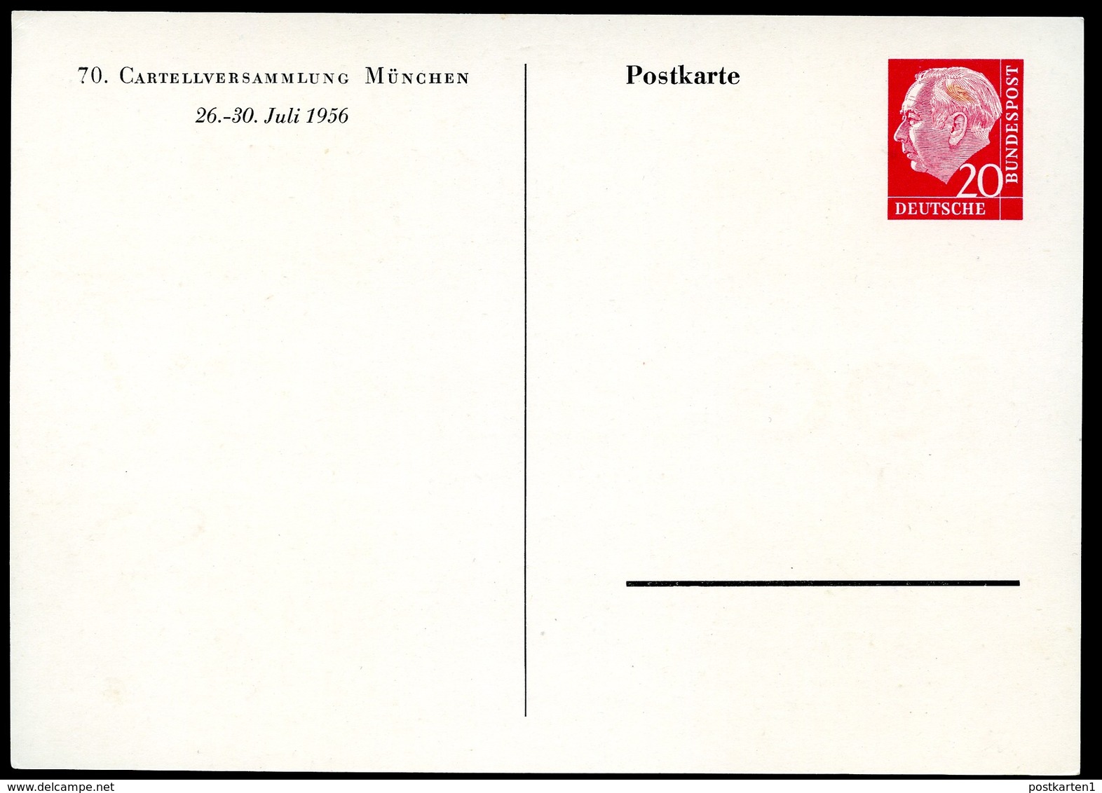 Bund PP10 D2/001-2  CARTELLVERSAMMLUNG MÜNCHEN 1956  NGK 12,00 - Cartoline Private - Nuovi