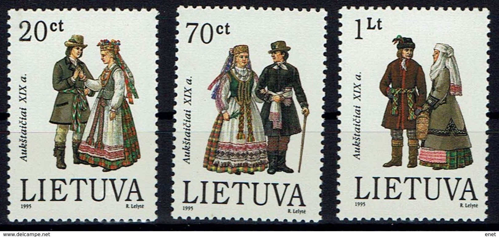 Litauen Lietuva 1995 - Trachten - MiNr 581-583** - Kostüme