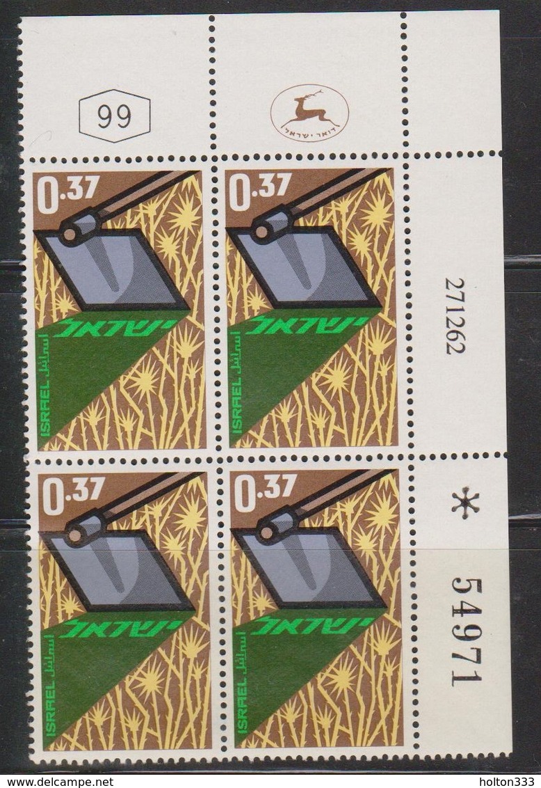 ISRAEL Scott # 245 MNH Plate Block - Year Of The Pioneers - Unused Stamps (with Tabs)