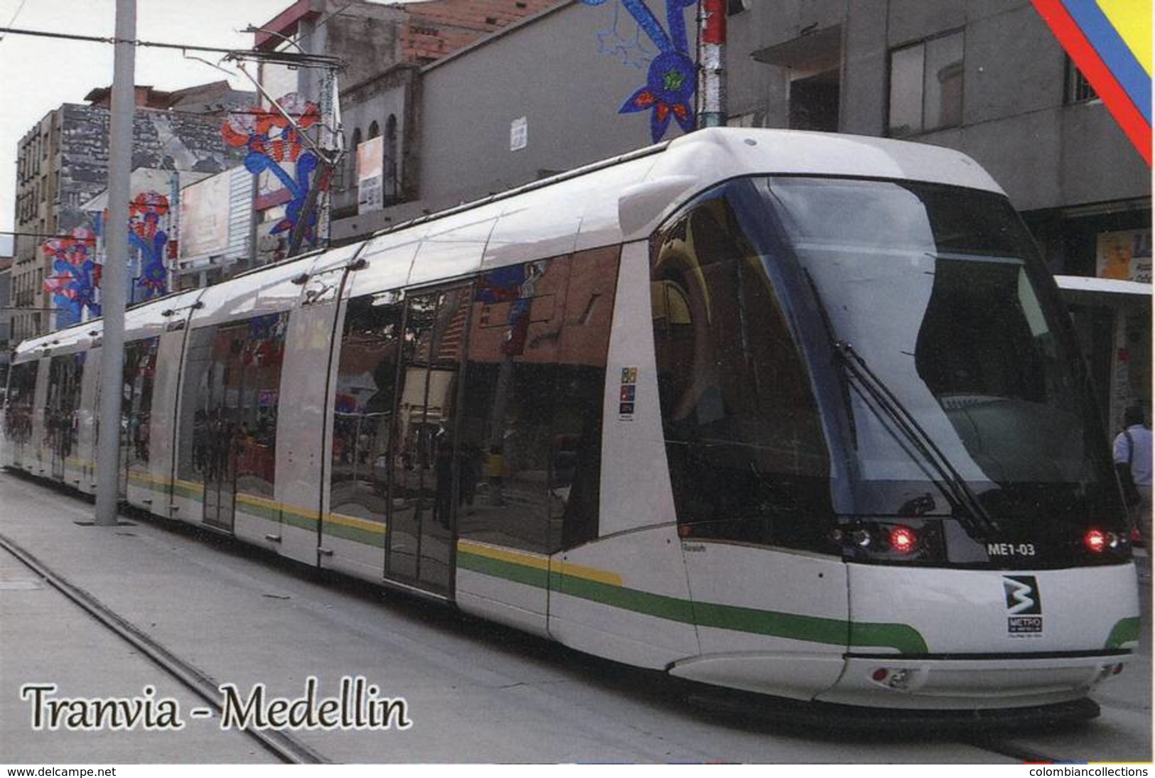 Lote PEP1045, Colombia, Postal, Postcard, Medellin, Tranvia, MLB-022, Tram, Streetcar - Colombia