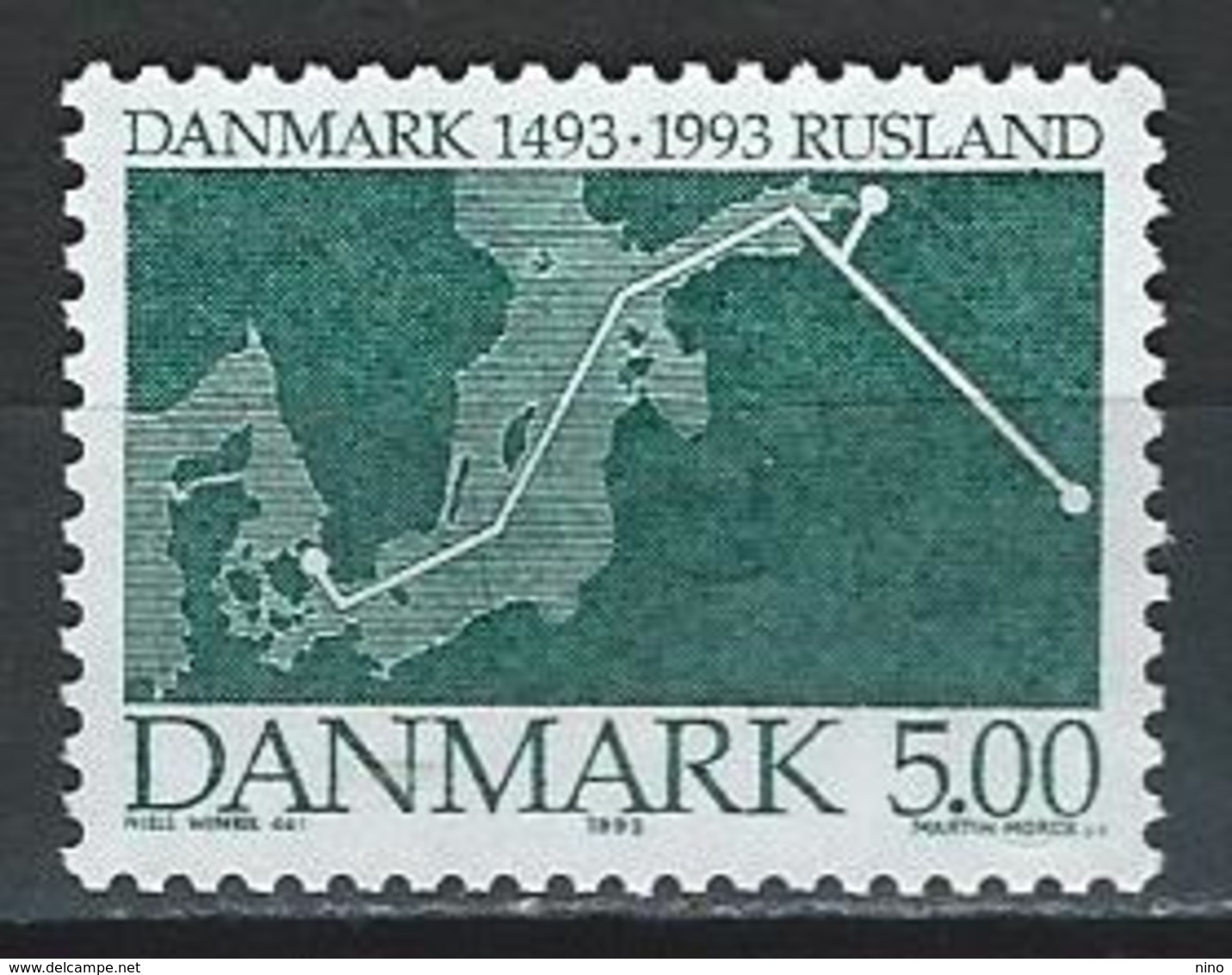 Denmark-Russia. Scott # 985,6154  MNH. 500th. Anniv. Of Friendship. Joint Issue Of 1993 - Joint Issues