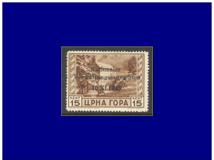 ALL. 39/45 - MONTENEGRO  Yvert:Non émis 15c. Brun, Erreur ""Tunggss"", Certificat Diéna      - Qualité: X - Occupation 1938-45