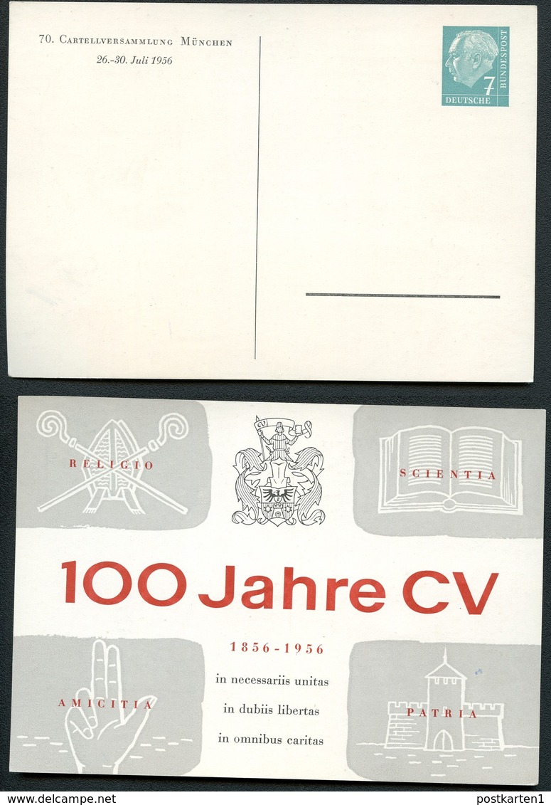 Bund PP6 D2/004-2  CARTELLVERSAMMLUNG MÜNCHEN 1956  NGK 10,00€ - Private Postcards - Mint