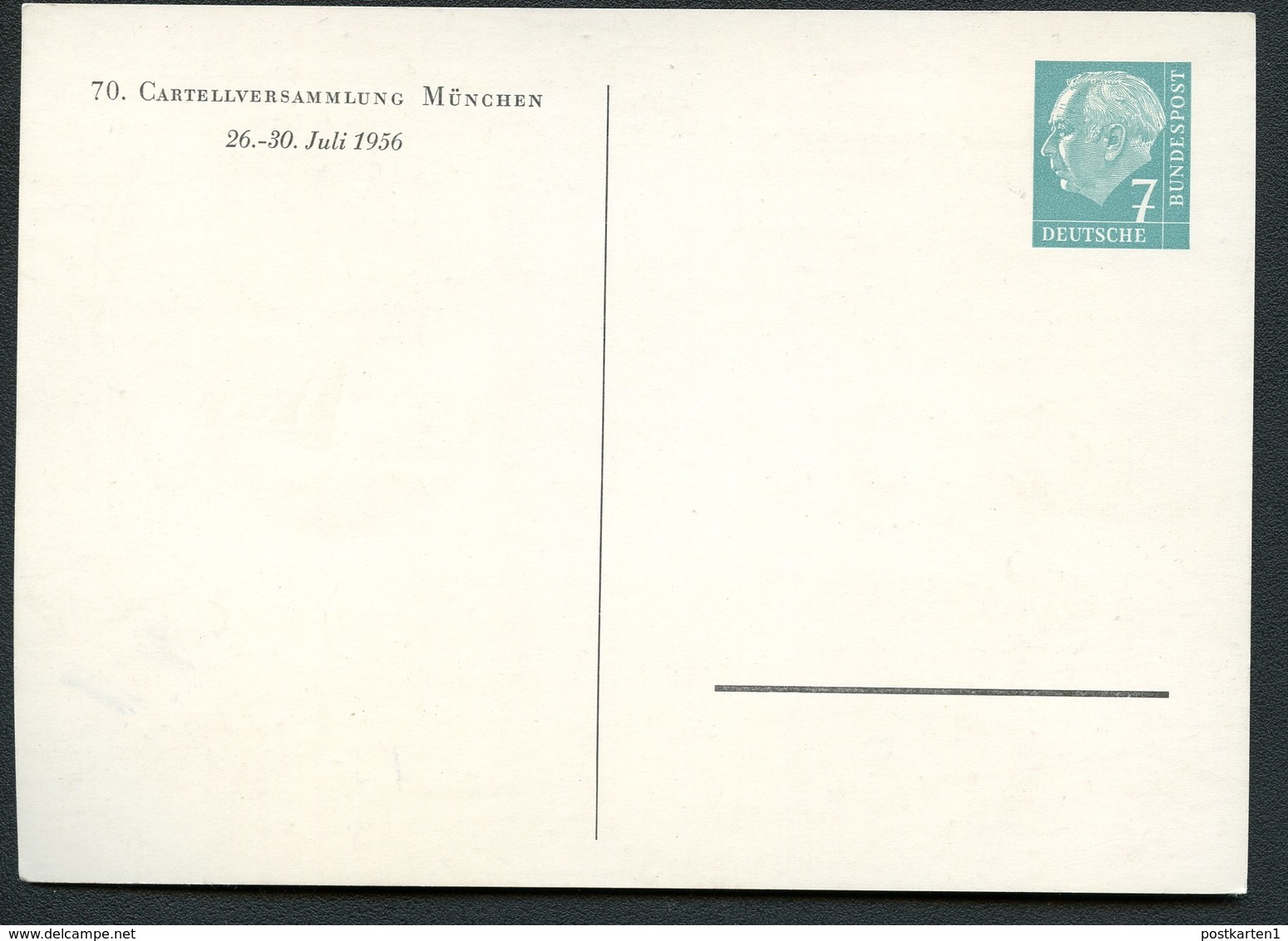 Bund PP6 D2/004-2  CARTELLVERSAMMLUNG MÜNCHEN 1956  NGK 10,00€ - Privatpostkarten - Ungebraucht