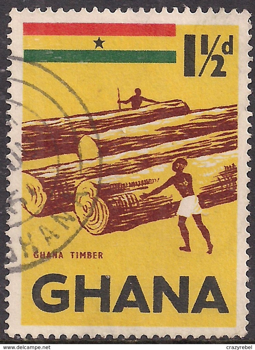 Ghana 1959 - 61 QE2 1 1/2d Timber SG 215 ( J1060 ) - Ghana (1957-...)