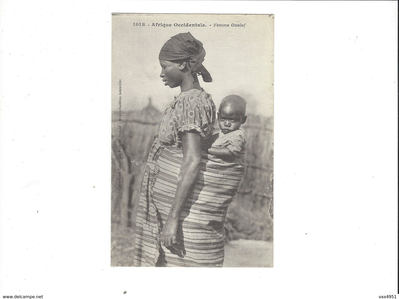 AFRIQUE OCCIDENTALE FEMME ONOLOF   ET SON ENFANT ****  RARE        A   SAISIR   **** - Non Classés