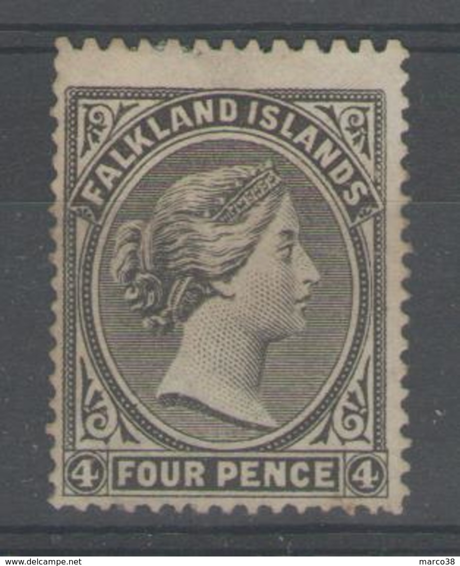 FALKLAND:  N°6 NSG ( Variété "filig. Décalé, Que La Couronne")       - Cote 175€ - - Falkland