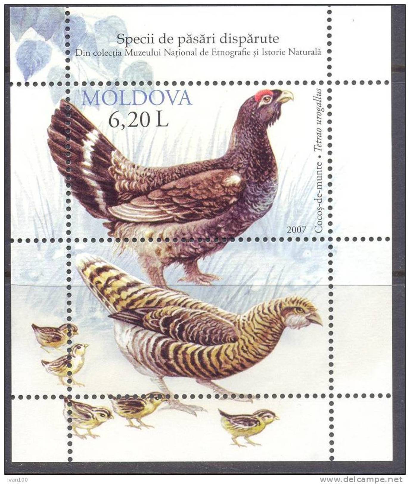 2007. Disappear Species Of Birds In Moldova, S/s, Mint/** - Moldavia